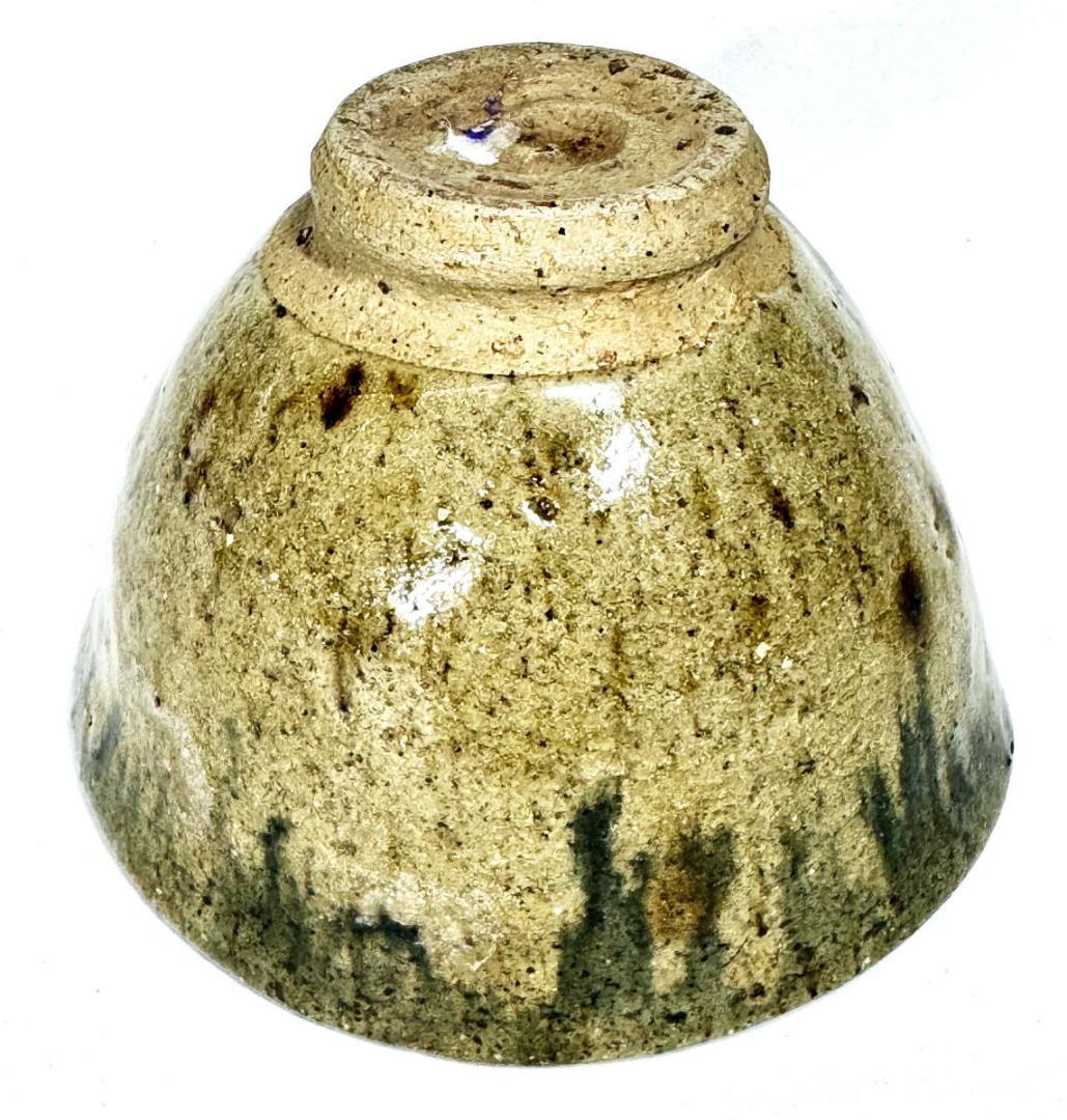 江戸時代中期 尾張徳川家御用窯 御深井焼 茶碗 伝世品焼物 ウブ品WWTT304