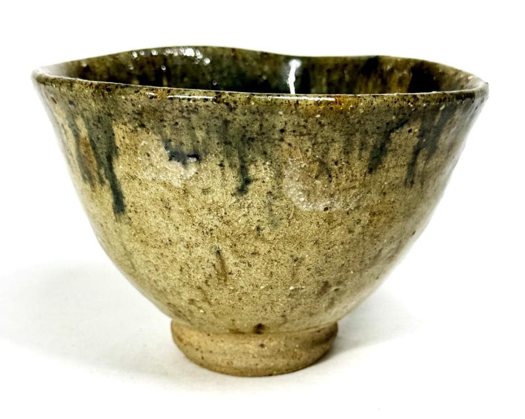 江戸時代中期 尾張徳川家御用窯 御深井焼 茶碗 伝世品焼物 ウブ品WWTT304