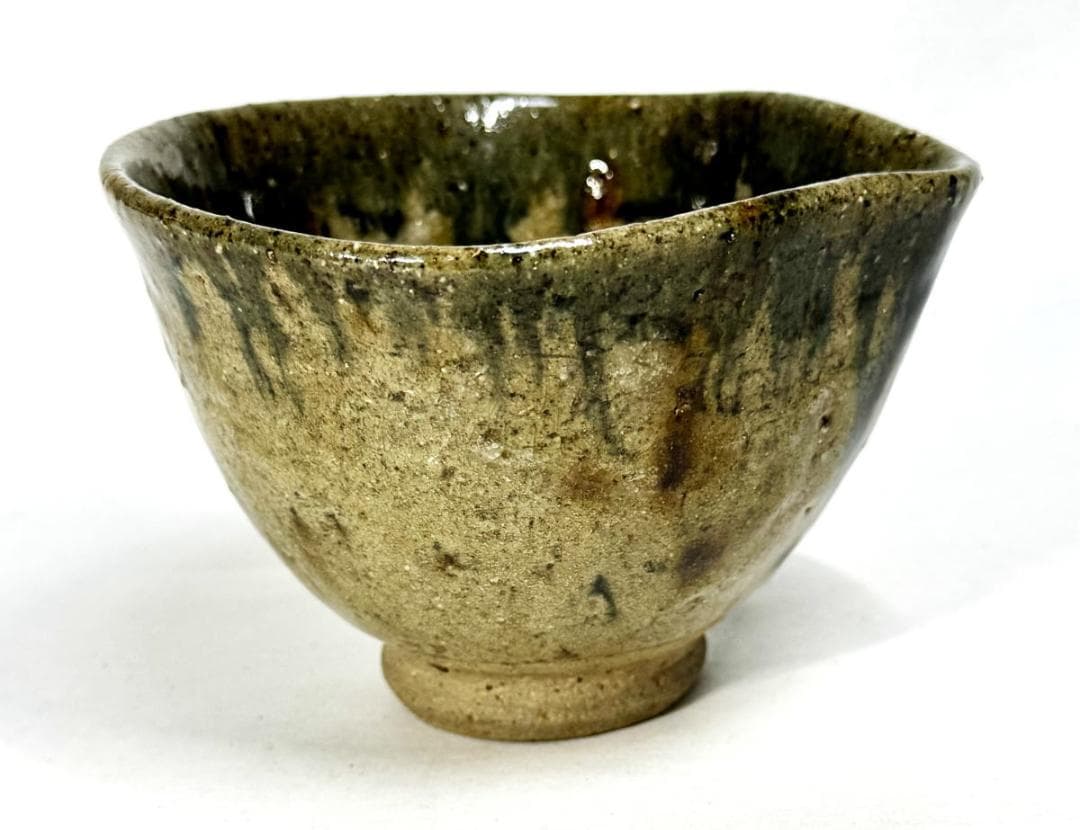 江戸時代中期 尾張徳川家御用窯 御深井焼 茶碗 伝世品焼物 ウブ品WWTT304