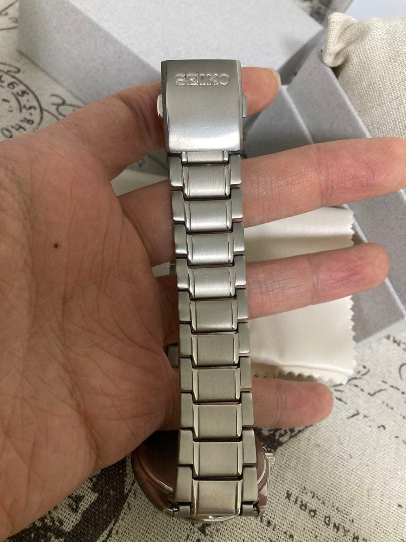 美品！ SEIKO セイコー チタン 電波 メンズ フルコマ sbtm229