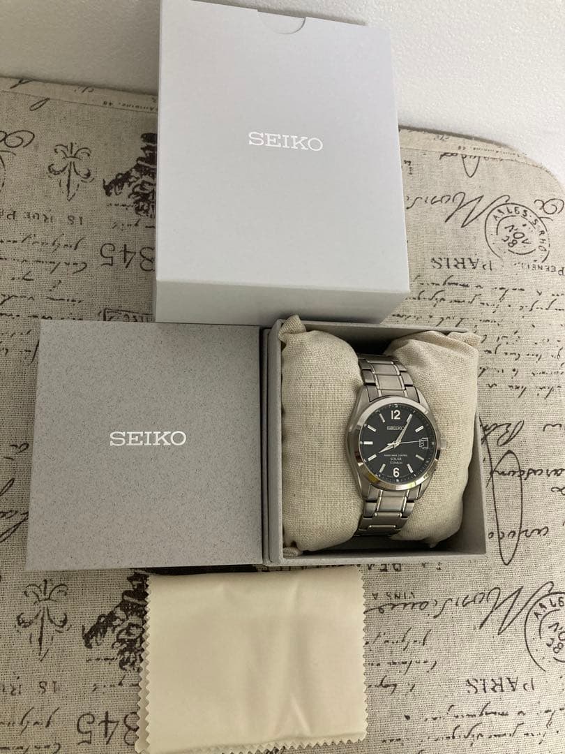 美品！ SEIKO セイコー チタン 電波 メンズ フルコマ sbtm229