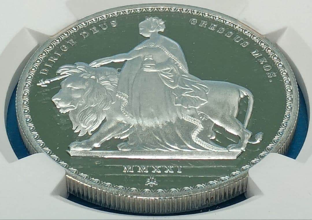 2021 セントヘレナ ウナ ライオン £1 プルーフ銀貨 PF69UC FR