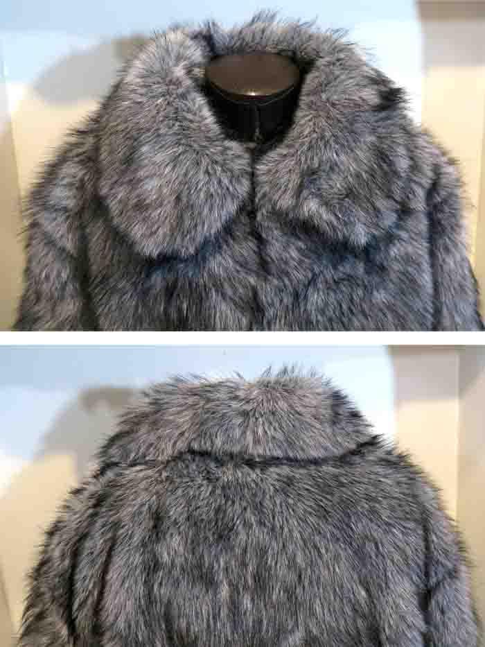 L ファー ブルゾン 大きなサイズ グレー ロック ロカビリー ヴィジュアル系