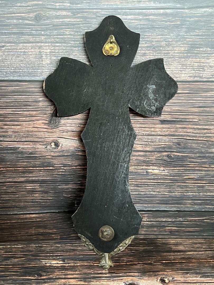 フランス　アンティーク　聖水盤　イエスキリスト 磔刑　十字架　クロス