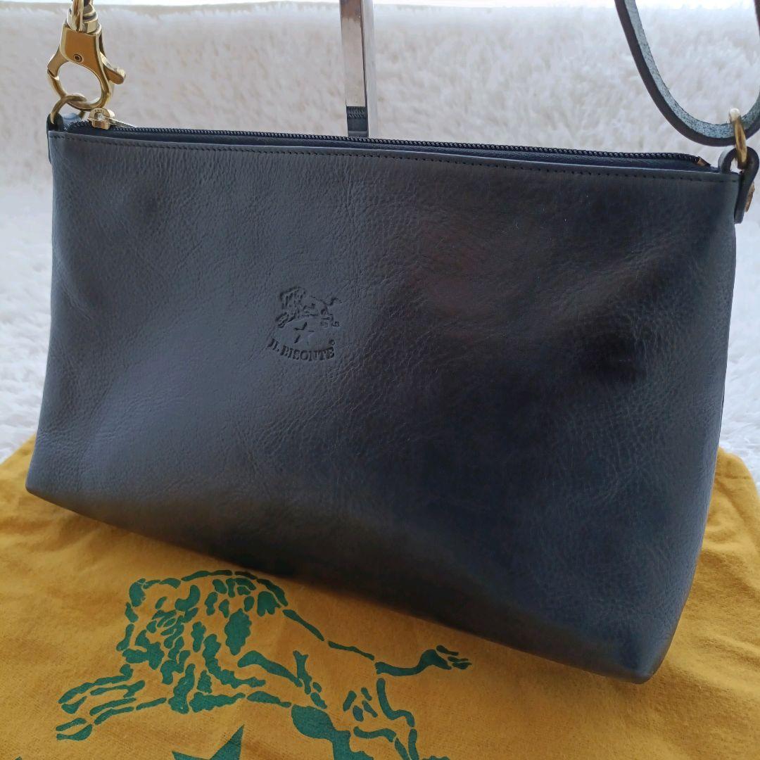✨️美品✨️イルビゾンテ　ショルダーバッグ　ハンドバッグ　2way　ネイビー