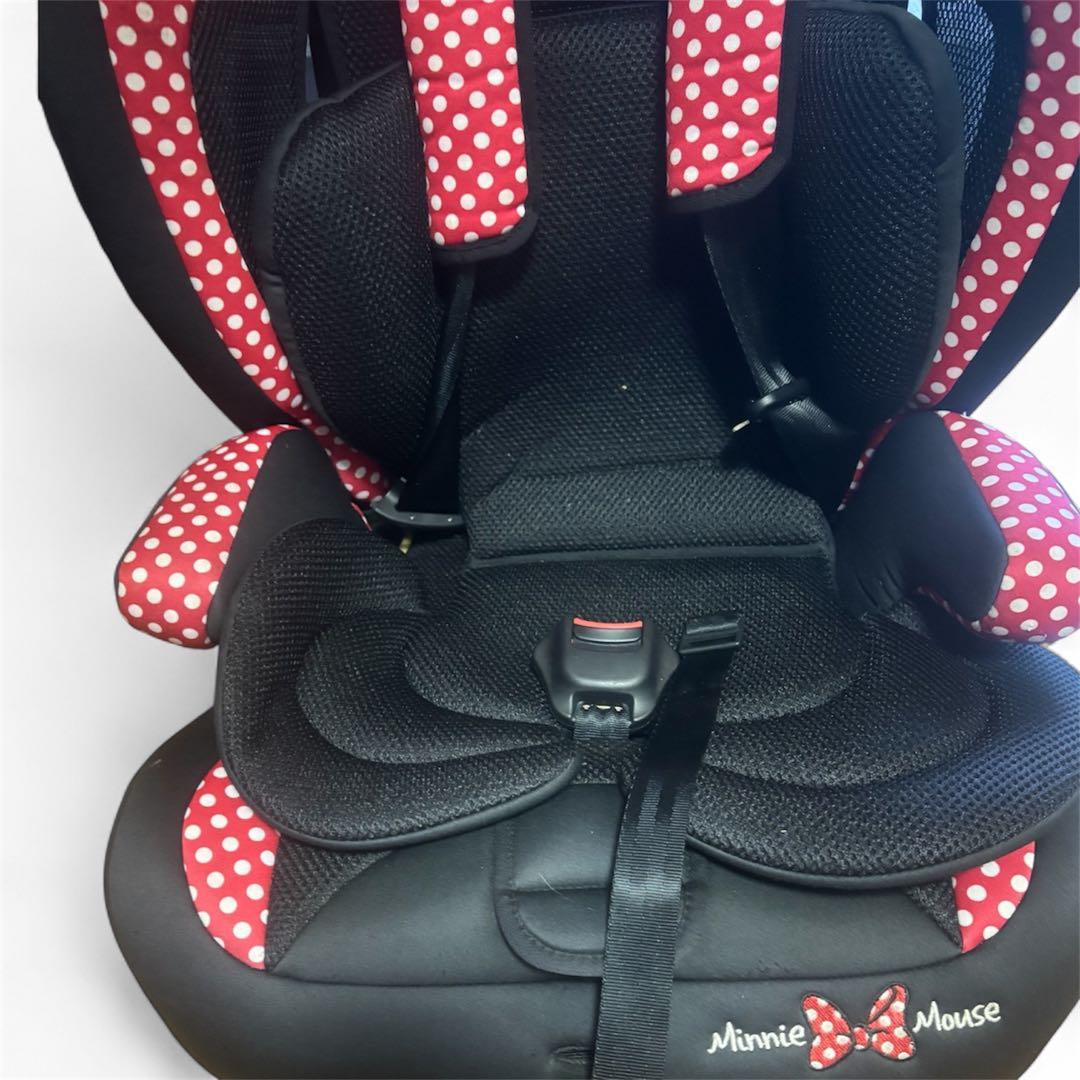 レア　ミニーマウスチャイルドシート　ジュニアシート　リボン