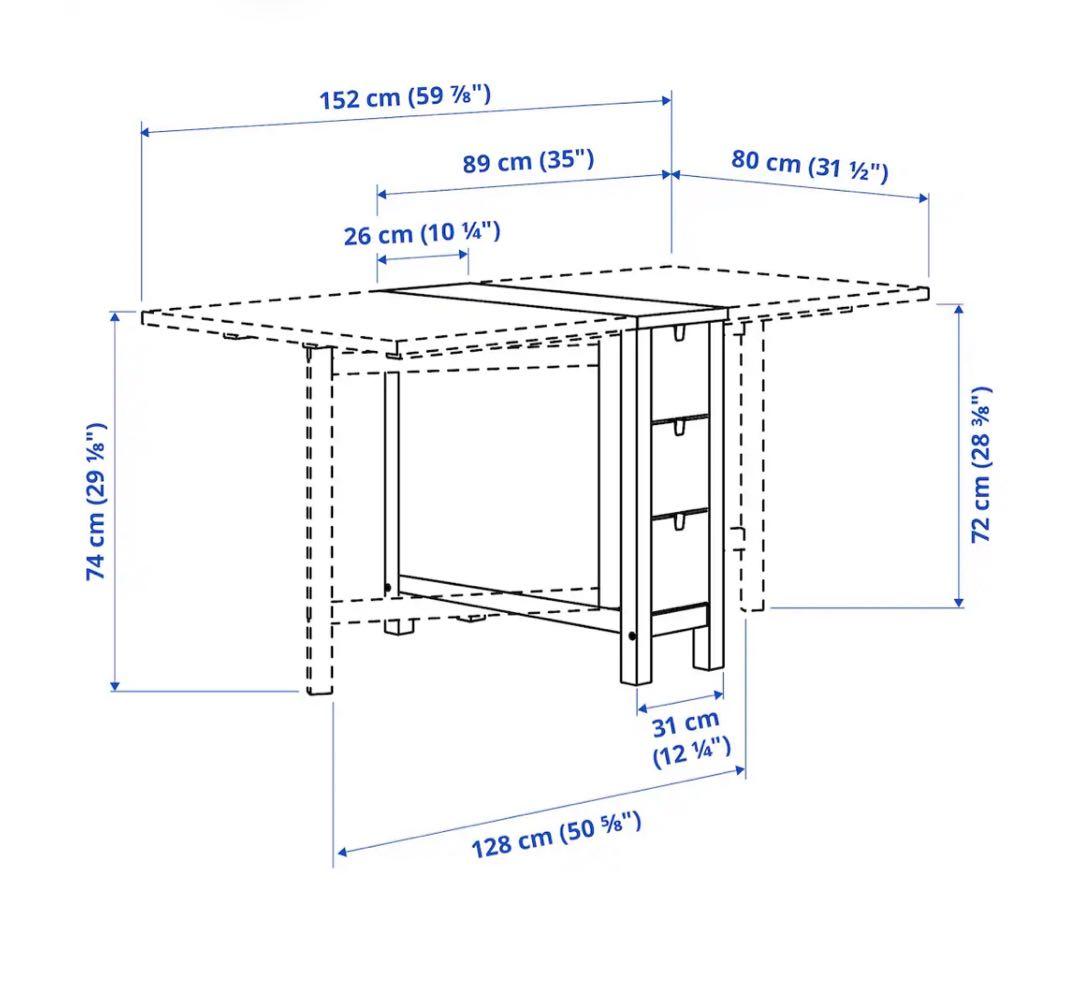 IKEA 折りたたみダイニングテーブル　ノールデン　NORDEN