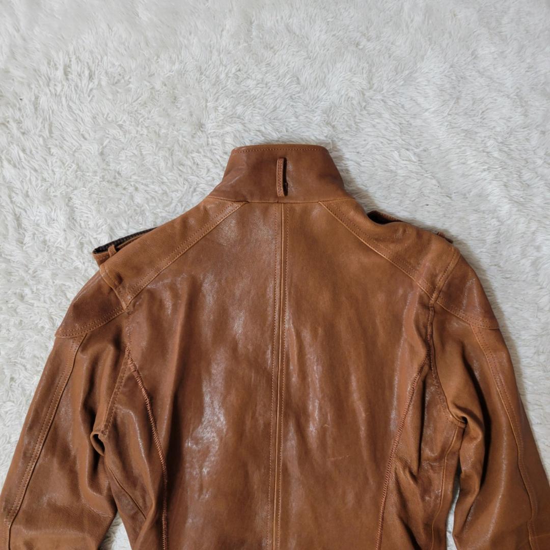 美品✨ バッファローボブズ　レザーライダースジャケット　ミリタリー　山羊革