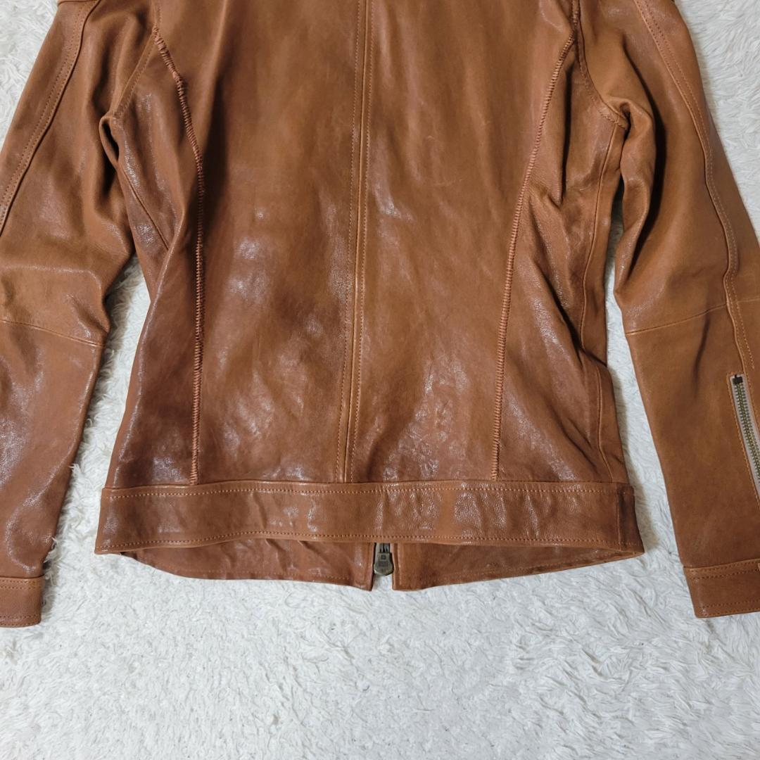 美品✨ バッファローボブズ　レザーライダースジャケット　ミリタリー　山羊革