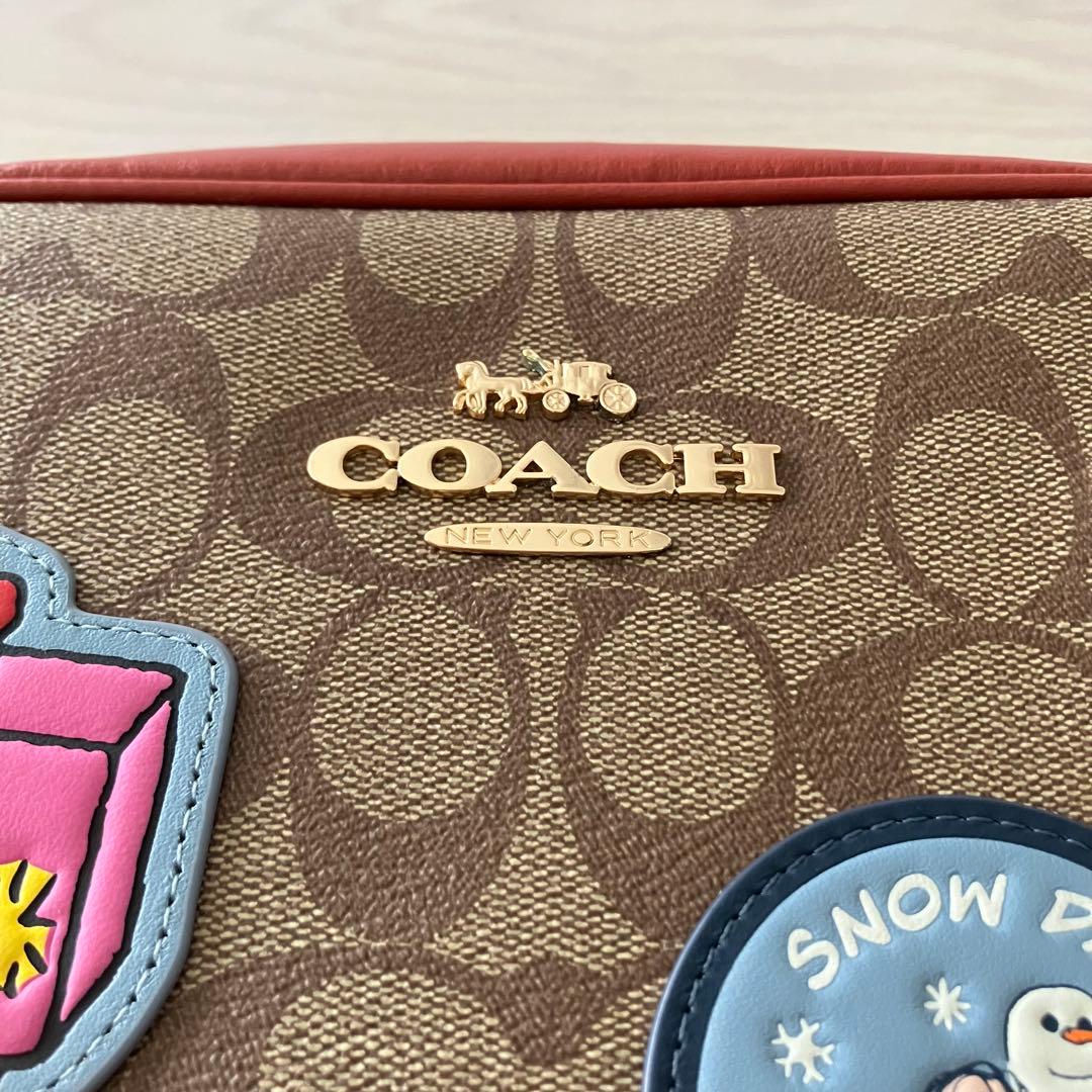 最終価格　美品　COACH コーチ スヌーピーシグネチャー カメラバッグ