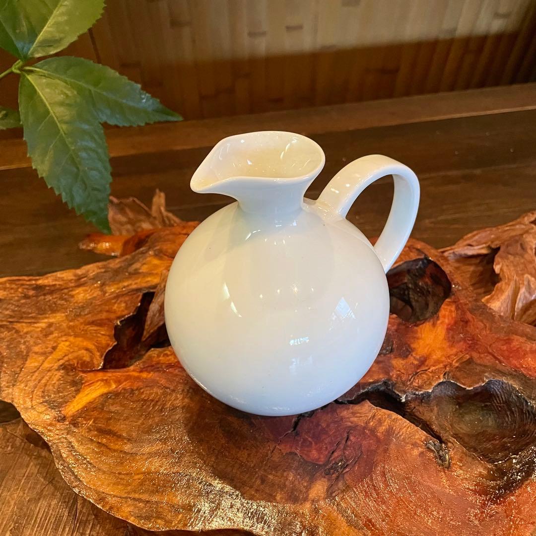 有田焼 中村清吾 作 白磁 水注★高麗庵清六窯 水差し 銚子 片口 ナチュラル