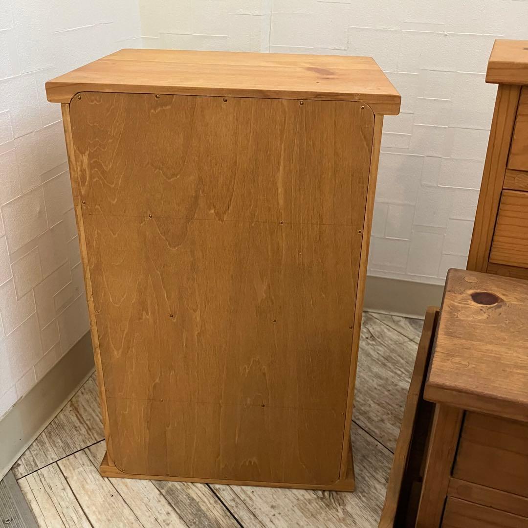 カントリー家具　ハートのくりぬき　ハンドメイド品　木製チェスト 5点セット