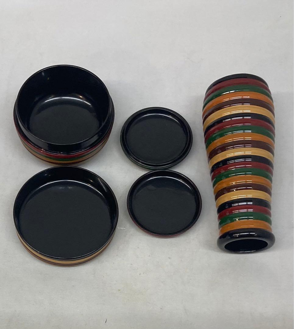 B216 茶箱セット 19点　雪月花　七宝繋文　溜漆　描き合わせ塗　茶道具