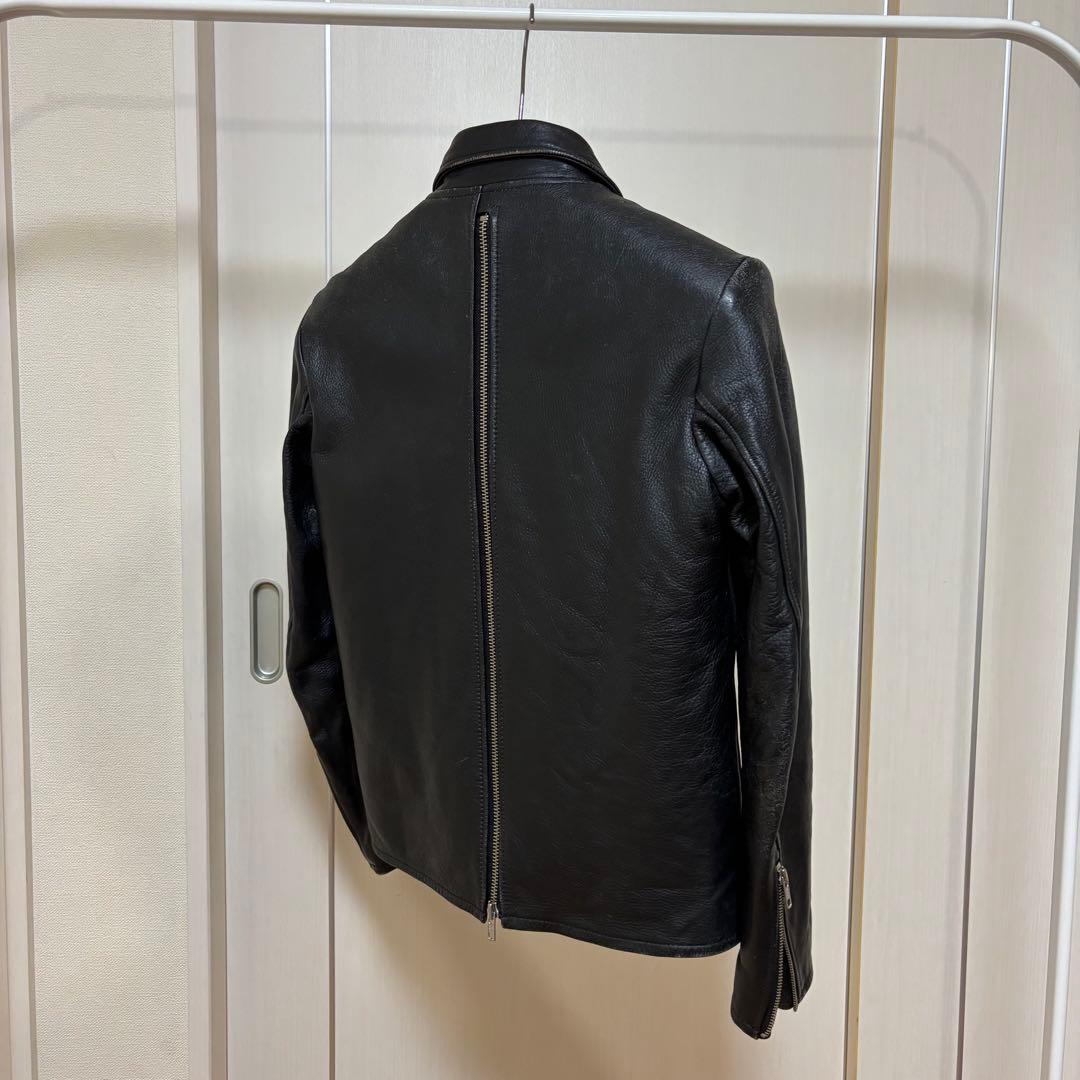 【希少】layering gimmick leather jacket