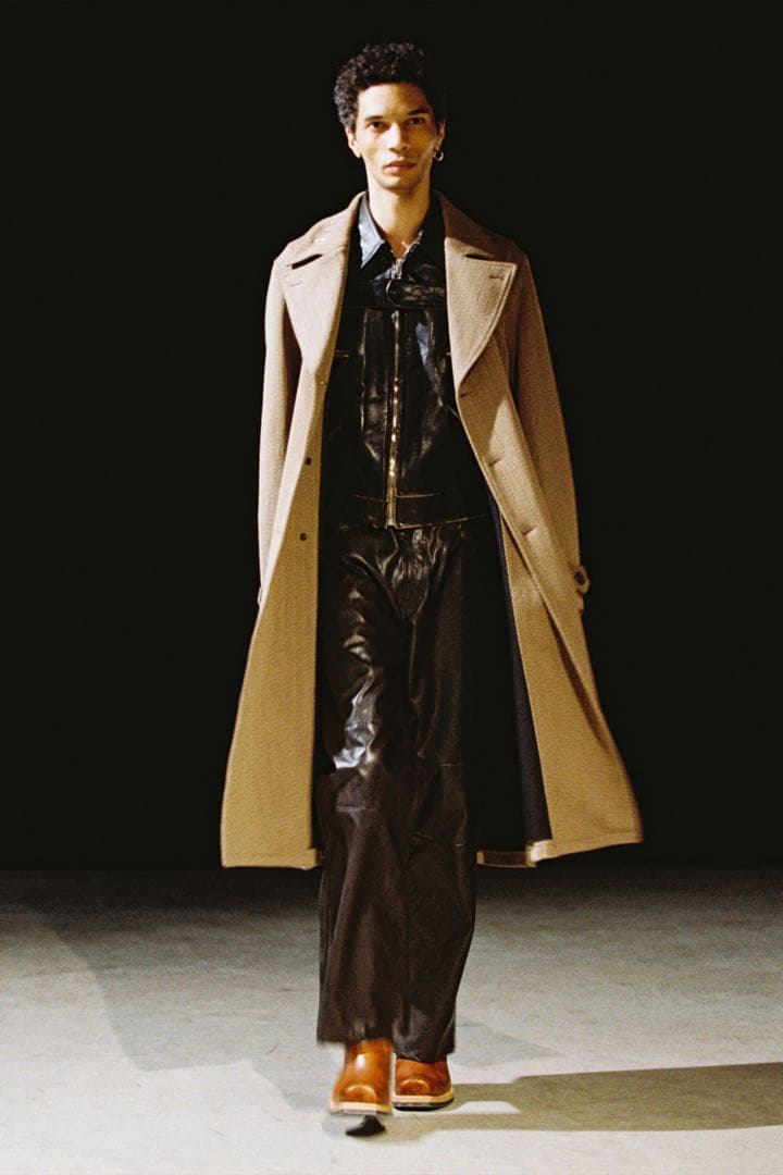 【希少】layering gimmick leather jacket