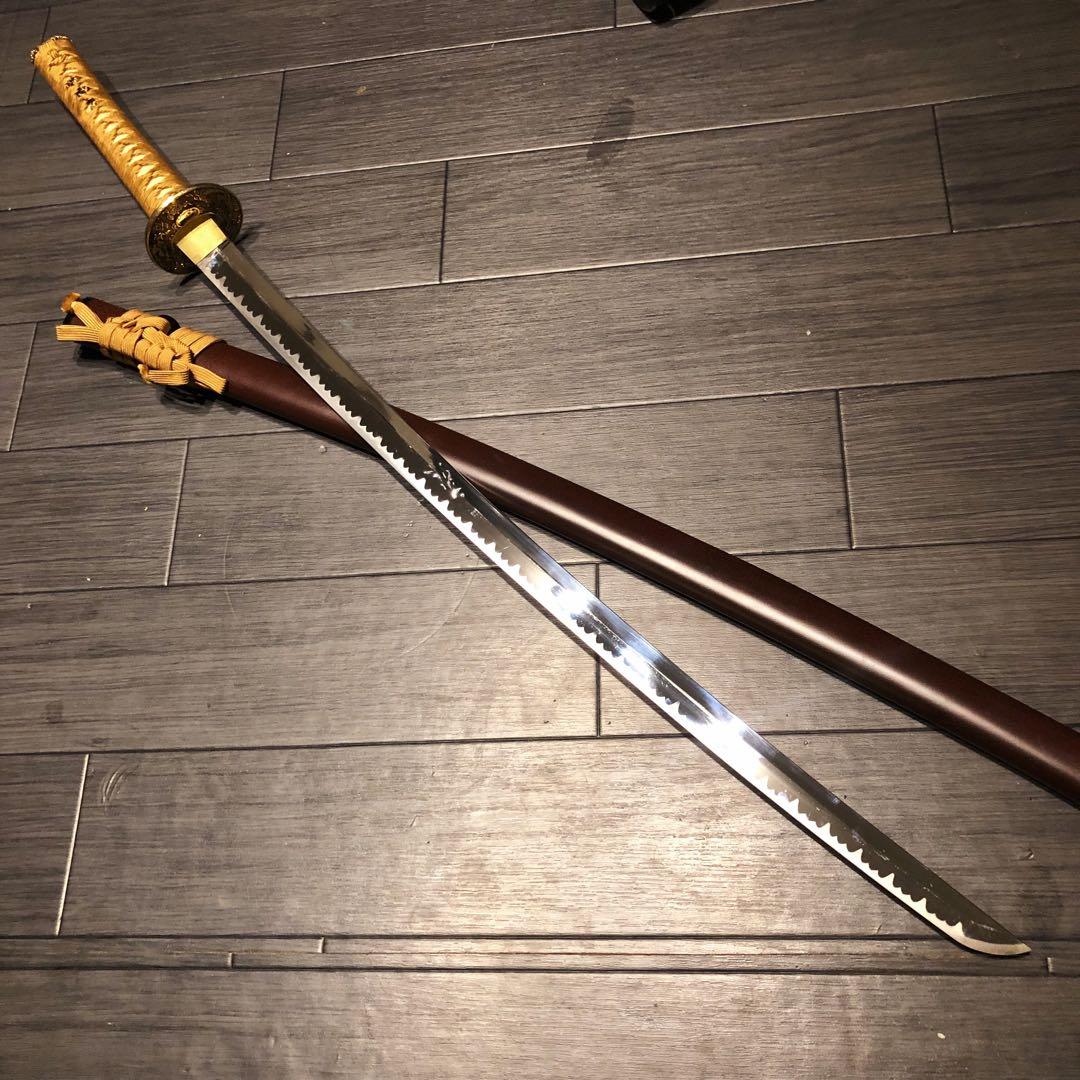高級模造刀　居合刀　優波紋　茶拵え