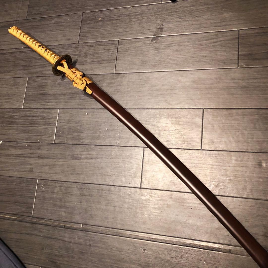 高級模造刀　居合刀　優波紋　茶拵え