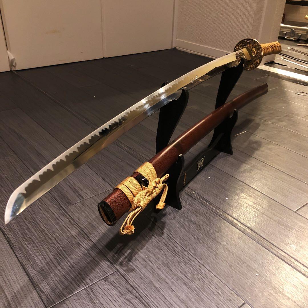 高級模造刀　居合刀　優波紋　茶拵え