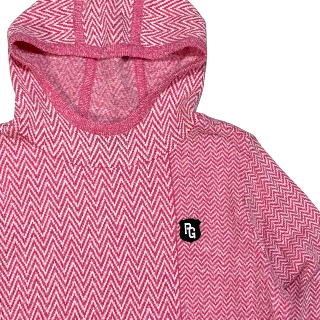 【韓国モデル】パーリーゲイツ ニットパーカー セットアップ 1 ピンク ゴルフ