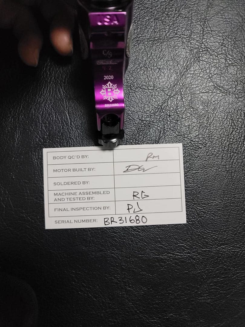 Bishop Rotary V6 オリジナルタトゥーマシン 紫