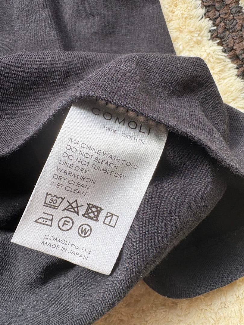 COMOLI コットンジャージ Tシャツ