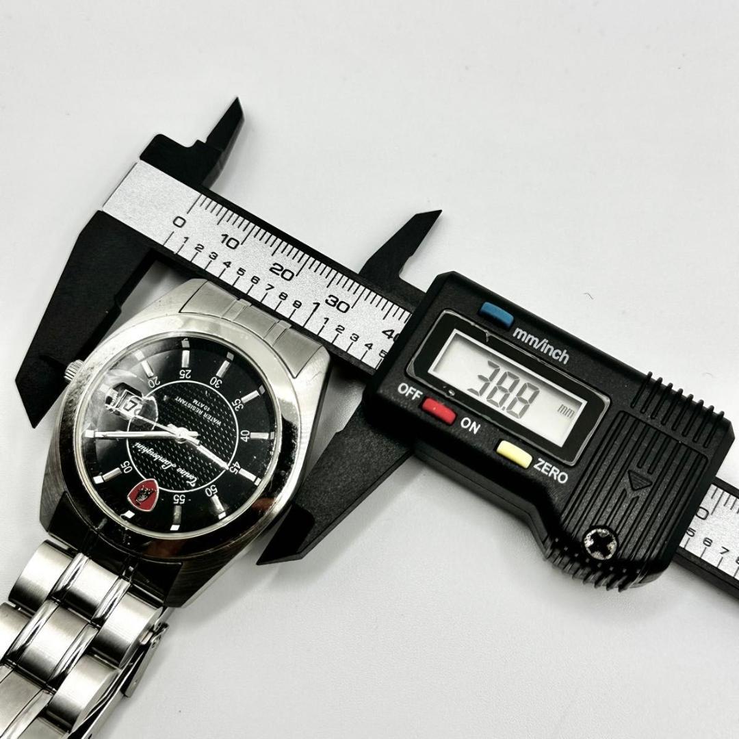 本体保護シール付き トニノ ランボールギーニ 腕時計 クオーツ デイト メンズ