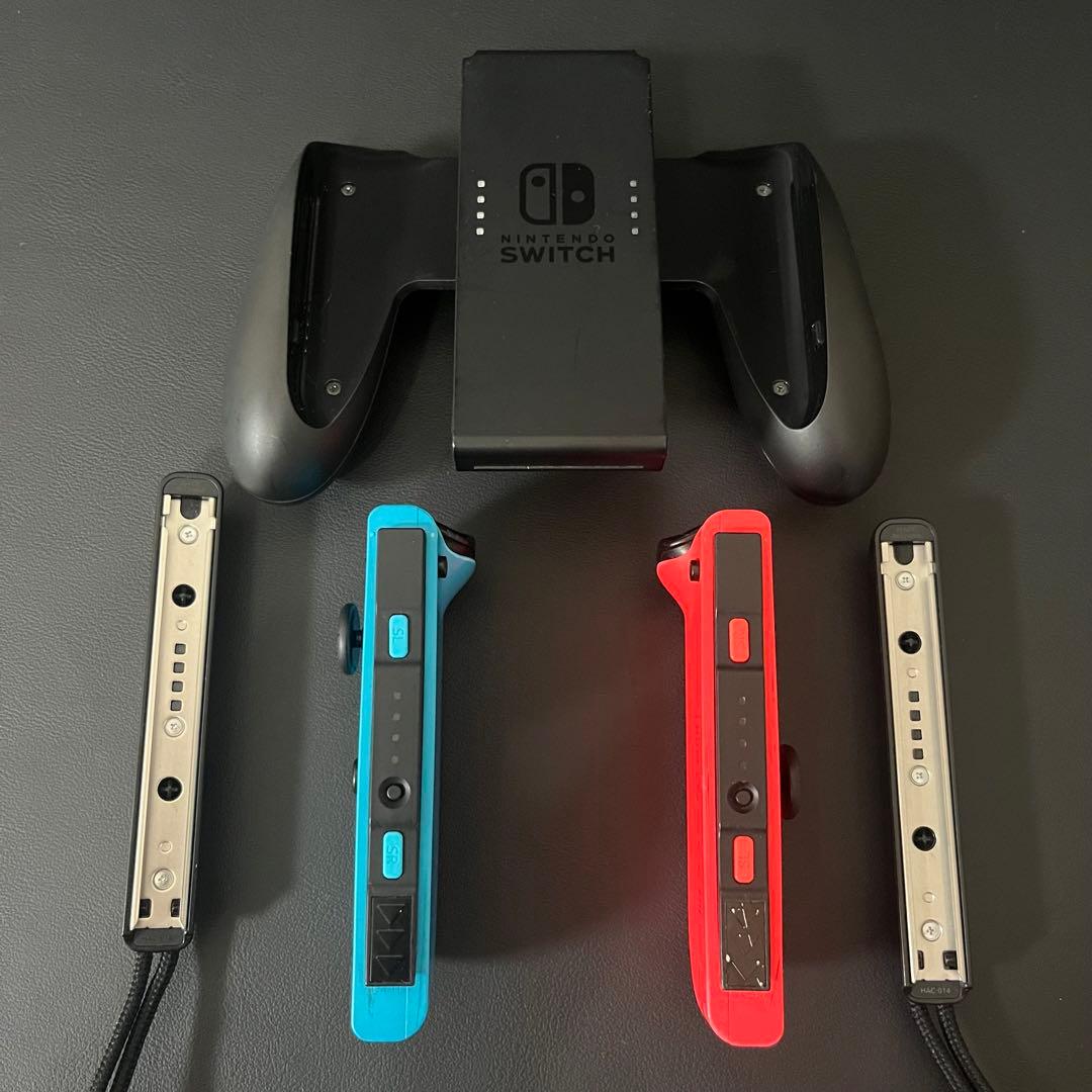 【美品/新品スティック交換済み/完品/動作確認OK】Switch 本体 青/赤