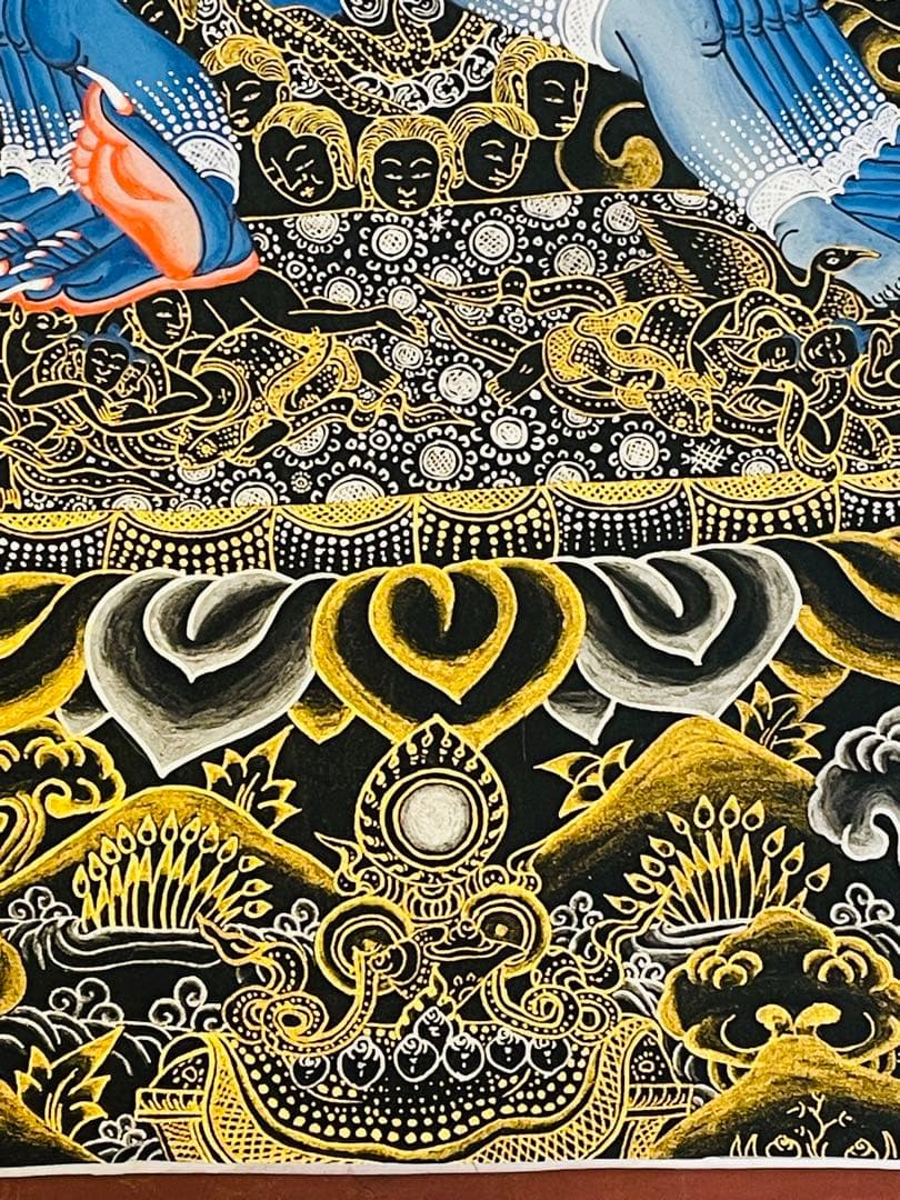 肉筆画 一点物 ヤマーンタカ 歓喜天 大威徳明王 曼荼羅 タンカ