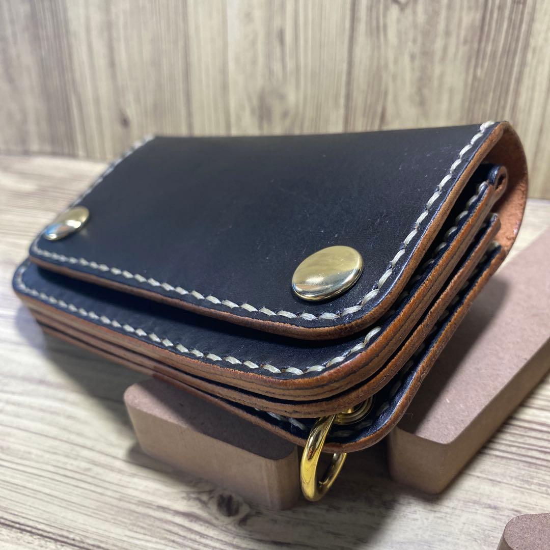 ミドルトラッカーウォレット丘染め（茶芯）カードケース付き限定品　3