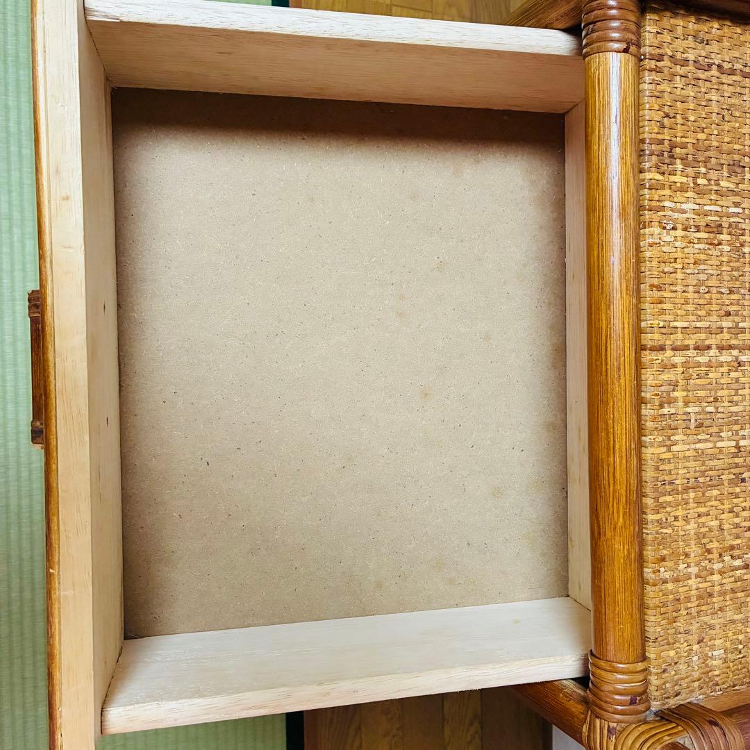 籐家具 ラタン 5段 チェスト 昭和レトロ タンス 収納棚 ナチュラル