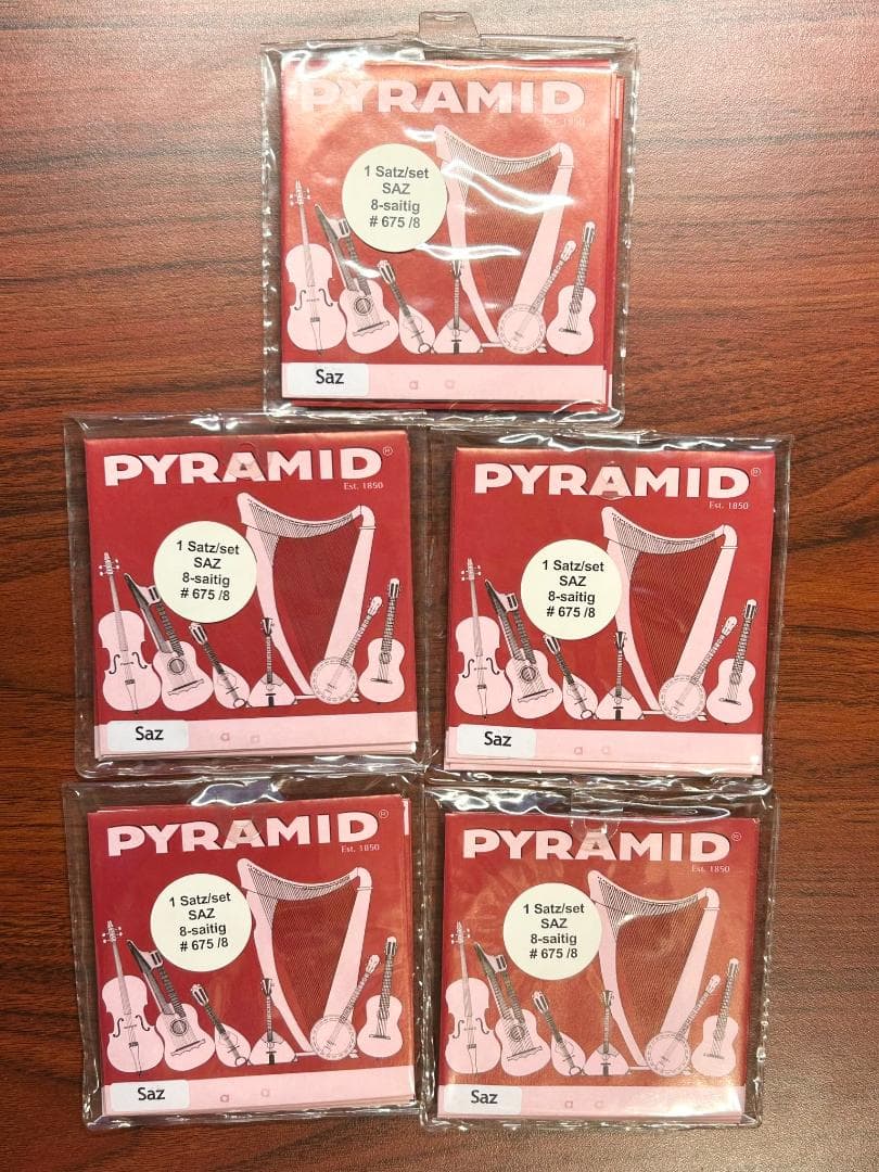 【希少・新品】PYRAMID Saz Strings 8-saitig 5セット