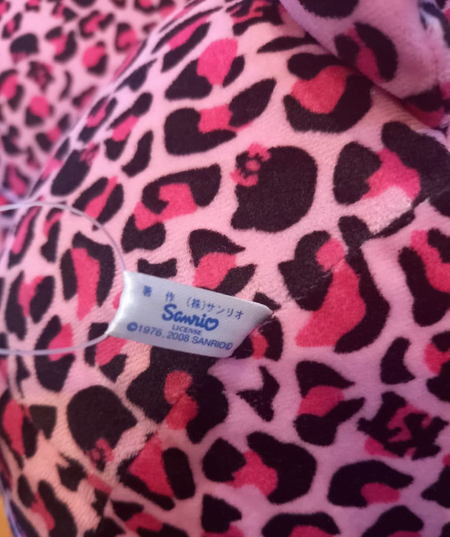 希少☆　ハローキティ　2008年　ヒョウ柄　ピンク　ぬいぐるみ　特大　2L　新品