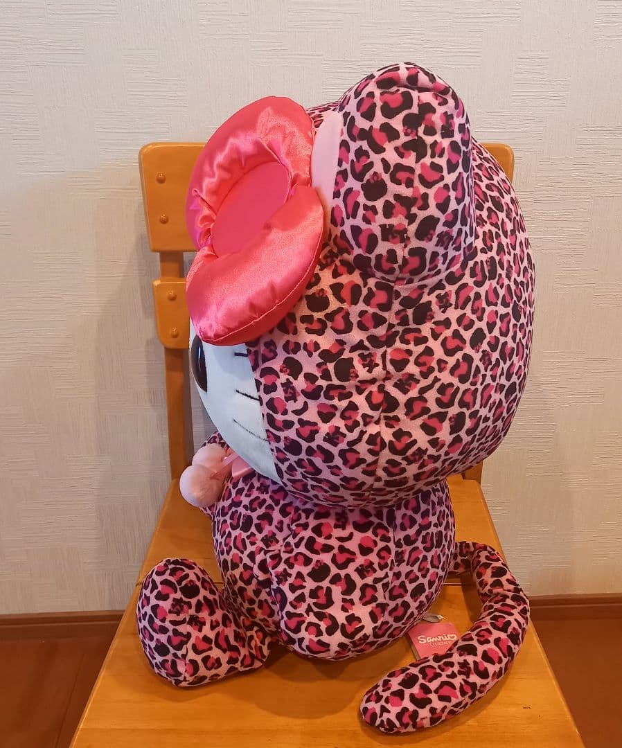 希少☆　ハローキティ　2008年　ヒョウ柄　ピンク　ぬいぐるみ　特大　2L　新品