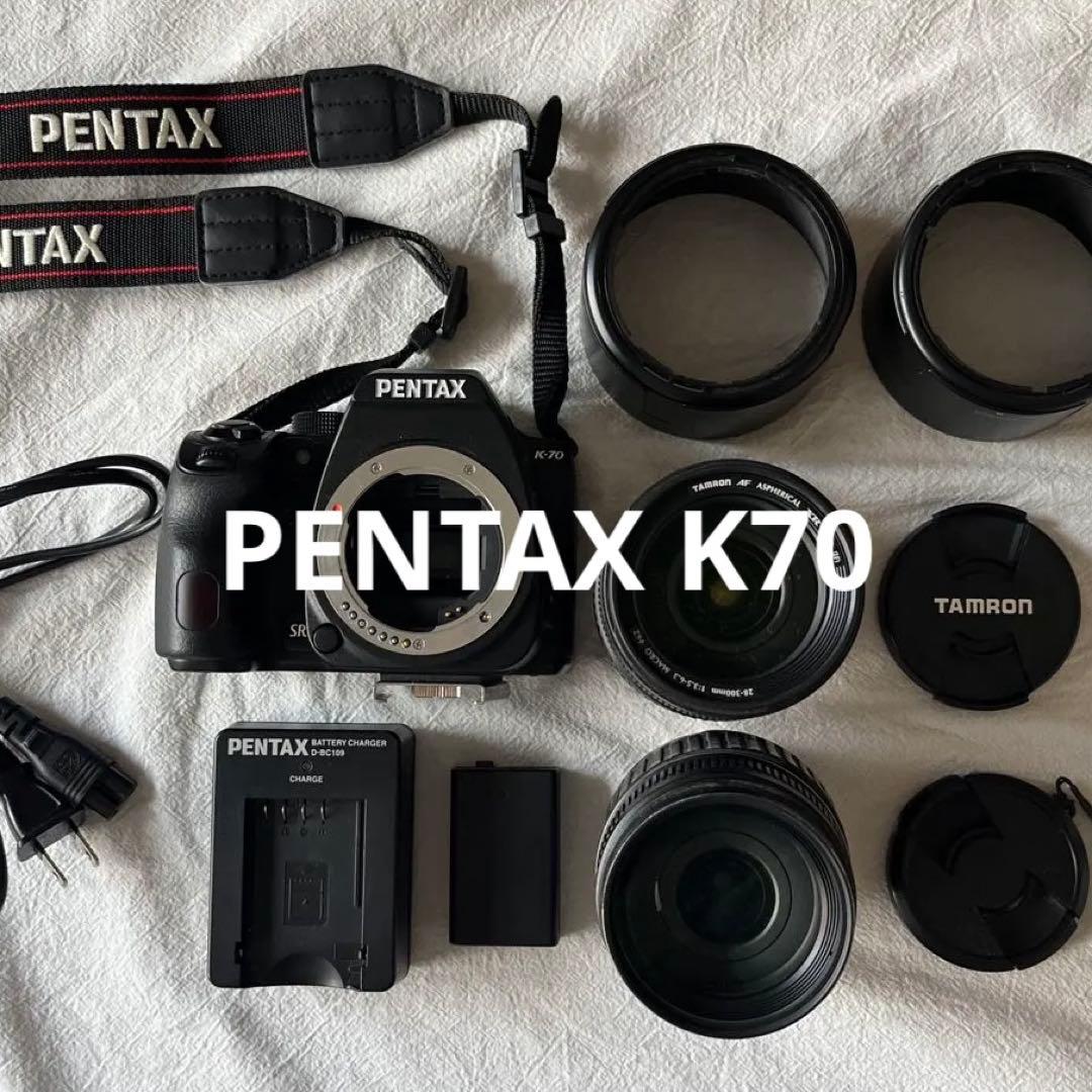 PENTAX K-70 レンズ２本（付属品多数）