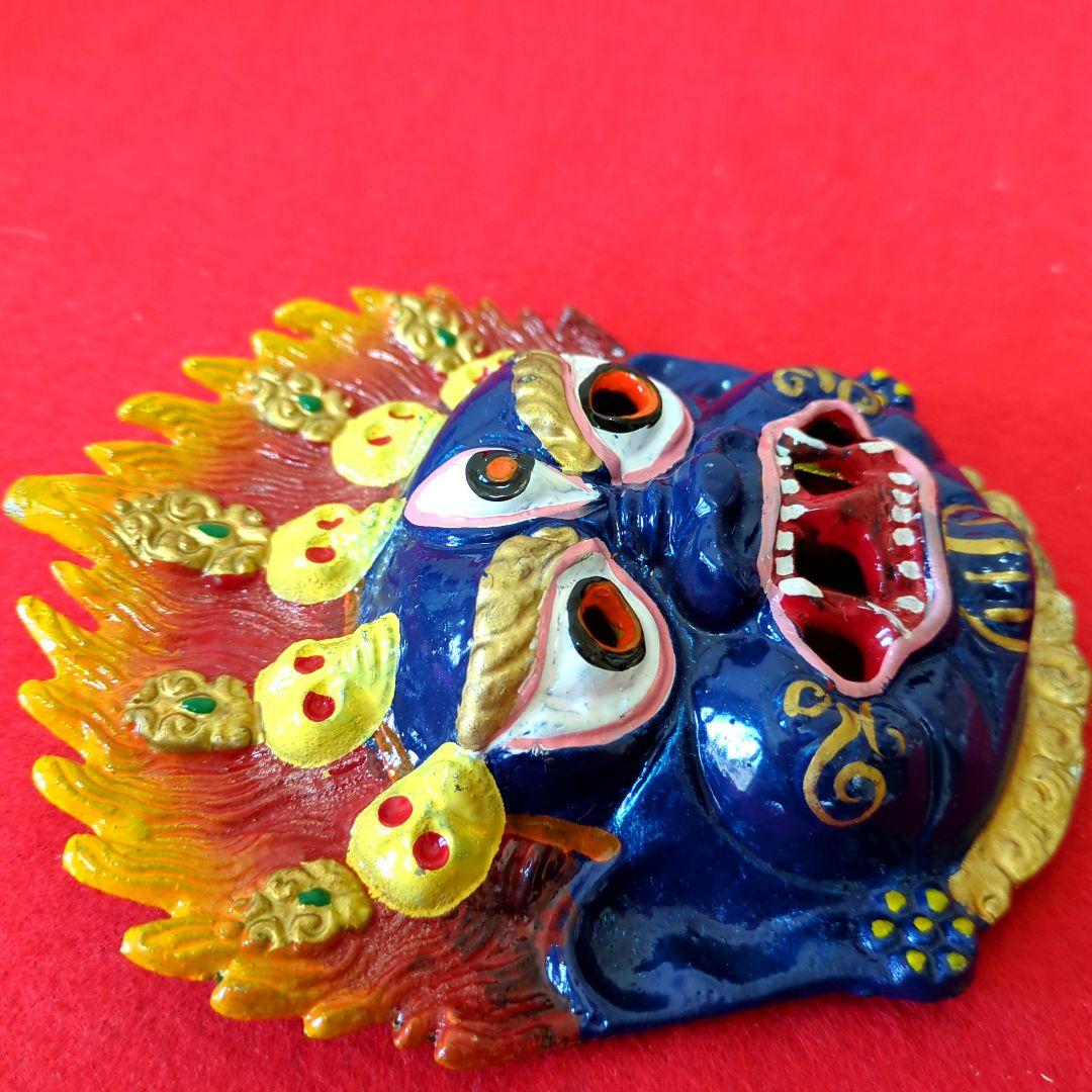 クリェーターの方に…貴重品…金属製マハーカーラ迫力満点の飾り面、密教法具！