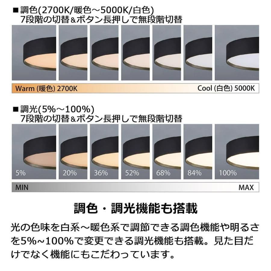 アートワークスタジオGlow 3000 LEDシーリングライト ブラック