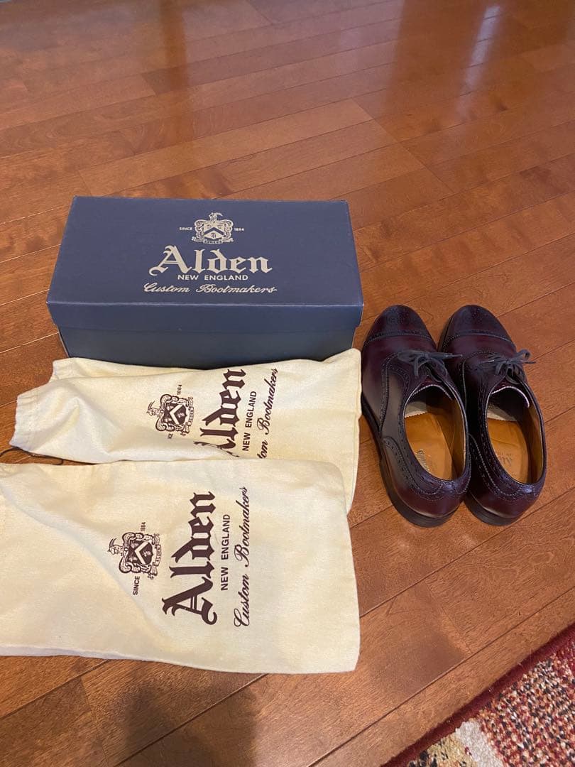 Alden オールデン 908 バーガンディ カーフ 6ハーフ 6.5 中古美品