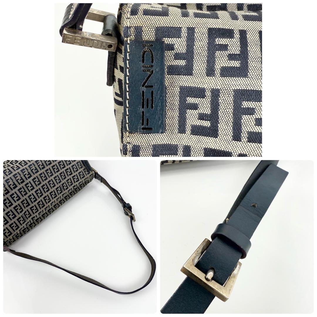 FENDI フェンディ ズッキーノ ワンショルダーバッグ 肩掛け カバン グレー