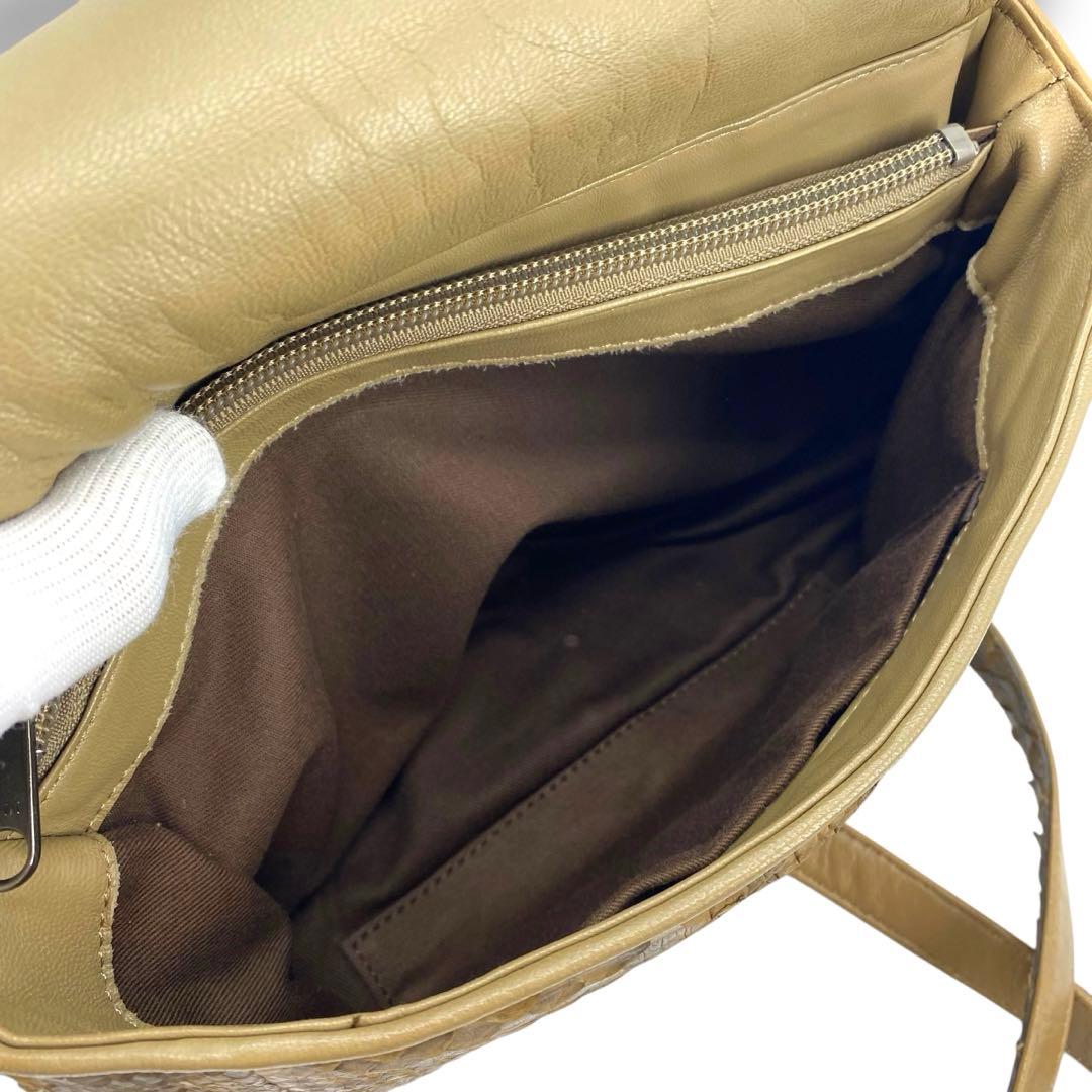 【美品】ARUKAN ショルダーバッグ 斜め掛け エキゾチックレザー 本革