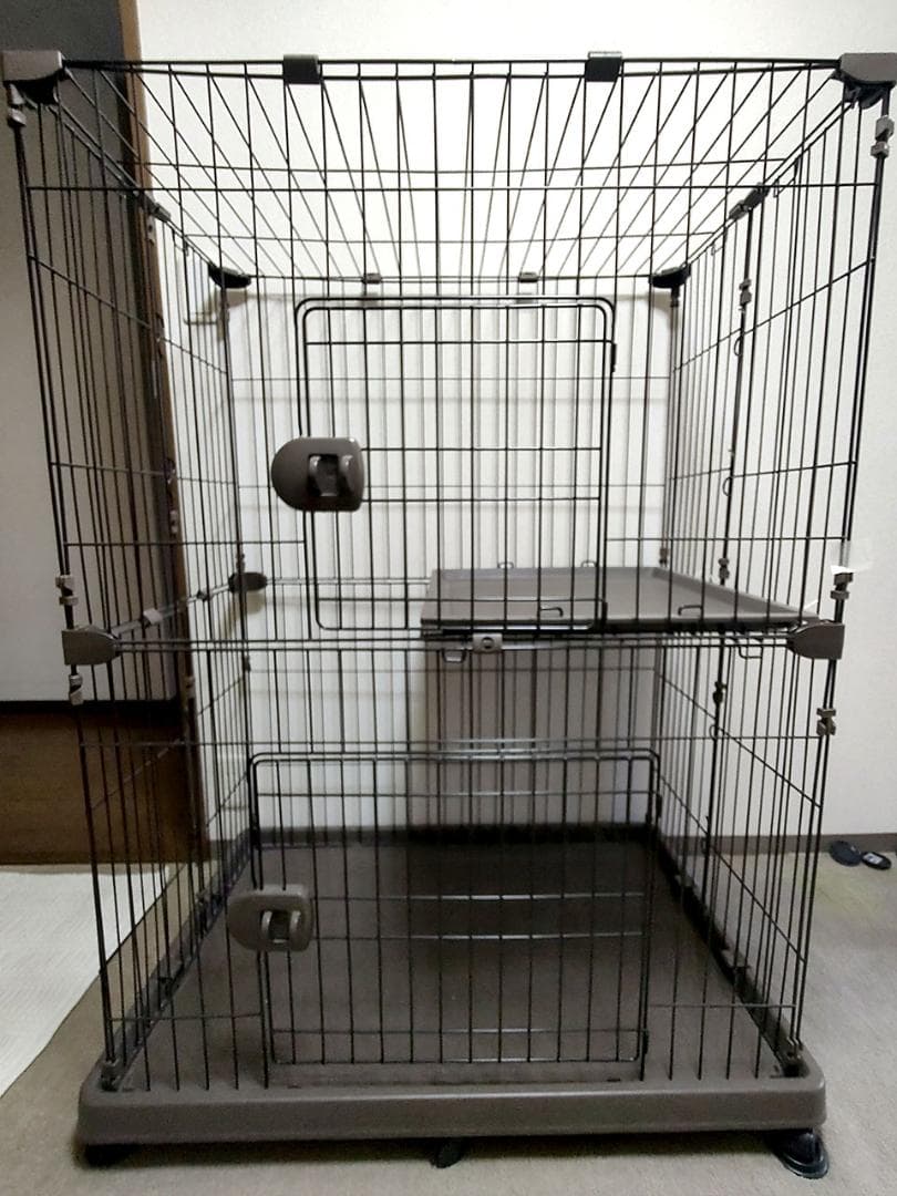 【中古】ペットケージ 2段 PEC-902V アイリスオーヤマ