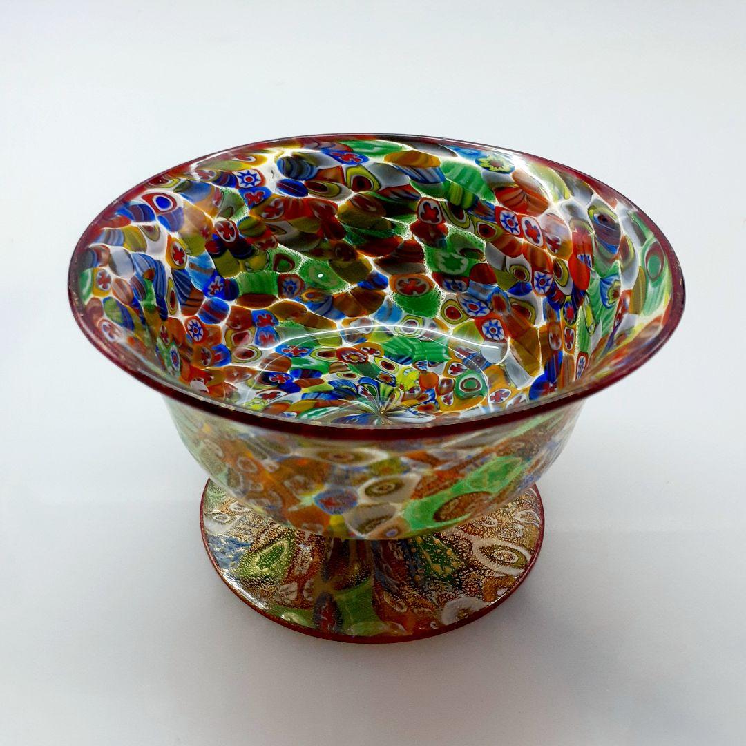 MURANO ムラノ 金彩 ミルフィオリ デザートカップ コンポート