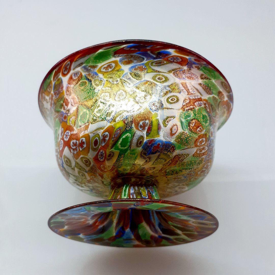 MURANO ムラノ 金彩 ミルフィオリ デザートカップ コンポート