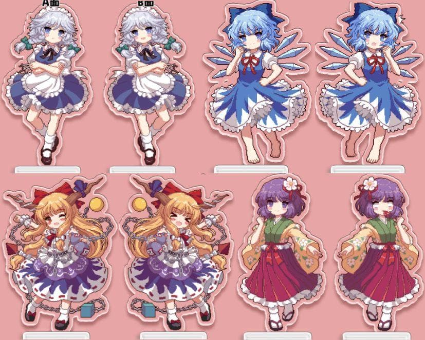 東方プロジェクト アクリルスタンド 40個 魂魄妖夢 西行寺幽々子 博麗霊夢