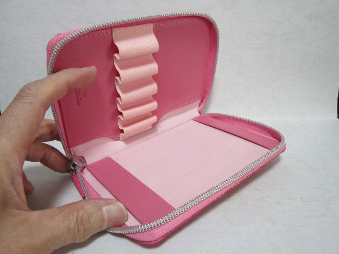 ペンケース　ガルーシャ　アシュフォード　趣味の文具箱　コラボ　５本差し　ピンク