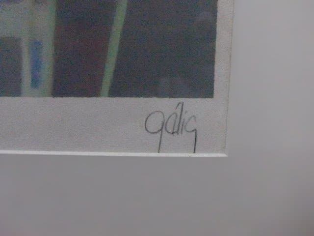 フランスのダニエル・ジェリスの幻想的なリトグラフ「地中海の風景 II 」です。