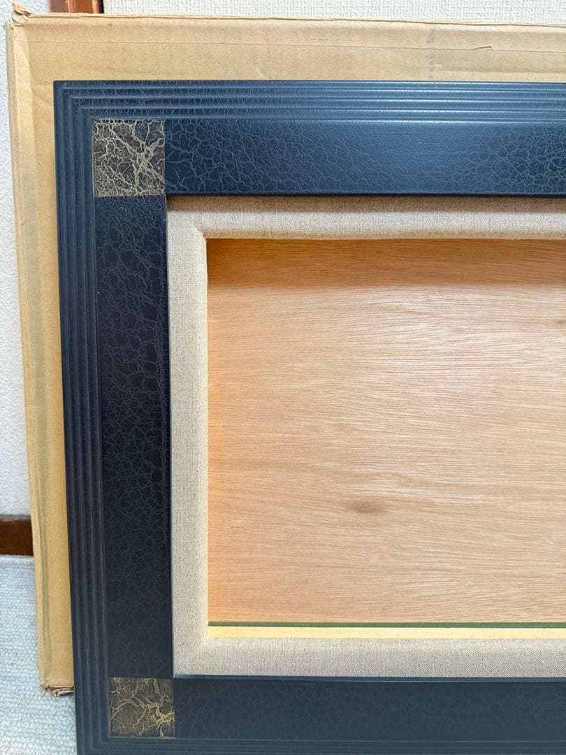 M8サイズ　豪華な黒い油彩額縁 装飾的なデザイン倉庫①1/9 送料込み