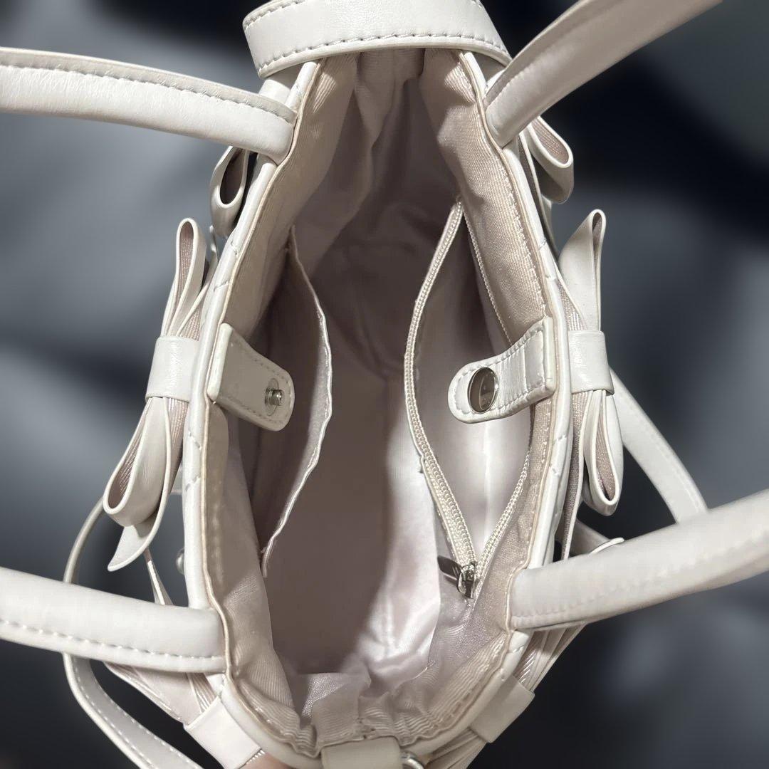 pium キルティングリボンバッグ