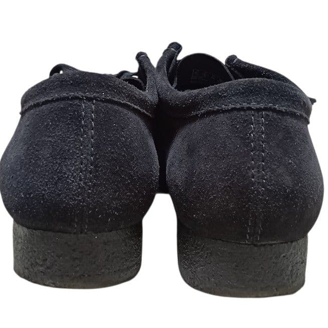 【美品】クラークス ワラビー 27.5cm チャーム付き ブラック スウェード