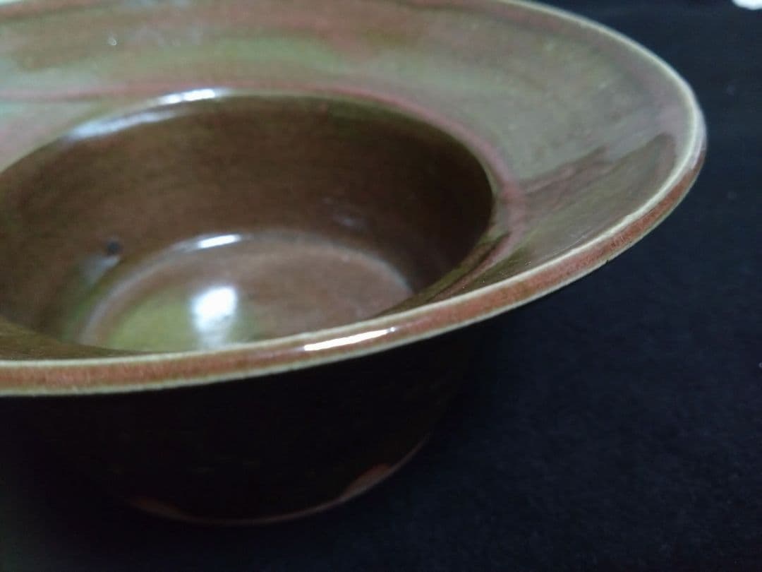 織部釉　カブト鉢　北大路魯山人作　魯山人