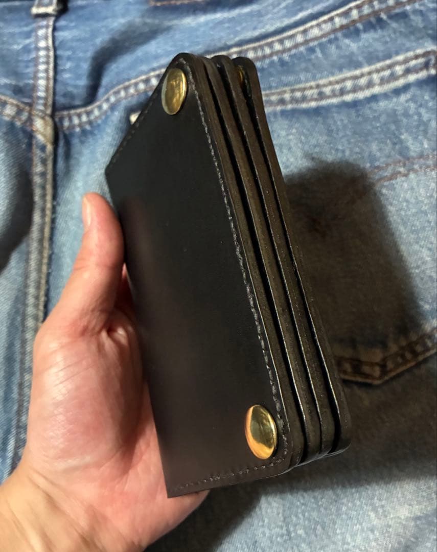 トラッカーウォレット　ミドル　イタリアンレザー　ブルガロ
